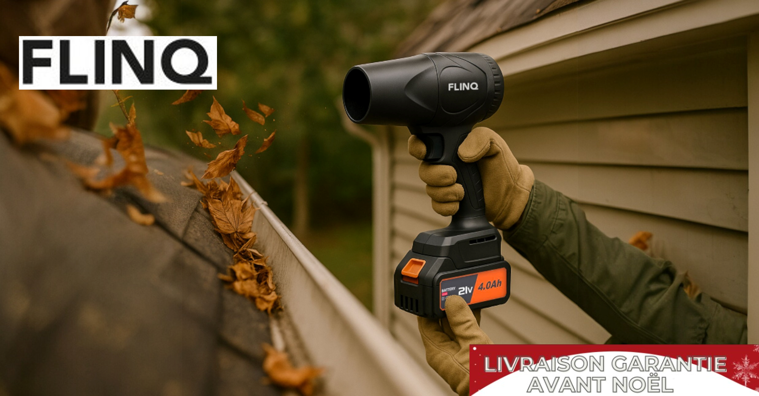 FlinQ - Souffleur à main portable à batterie Premium