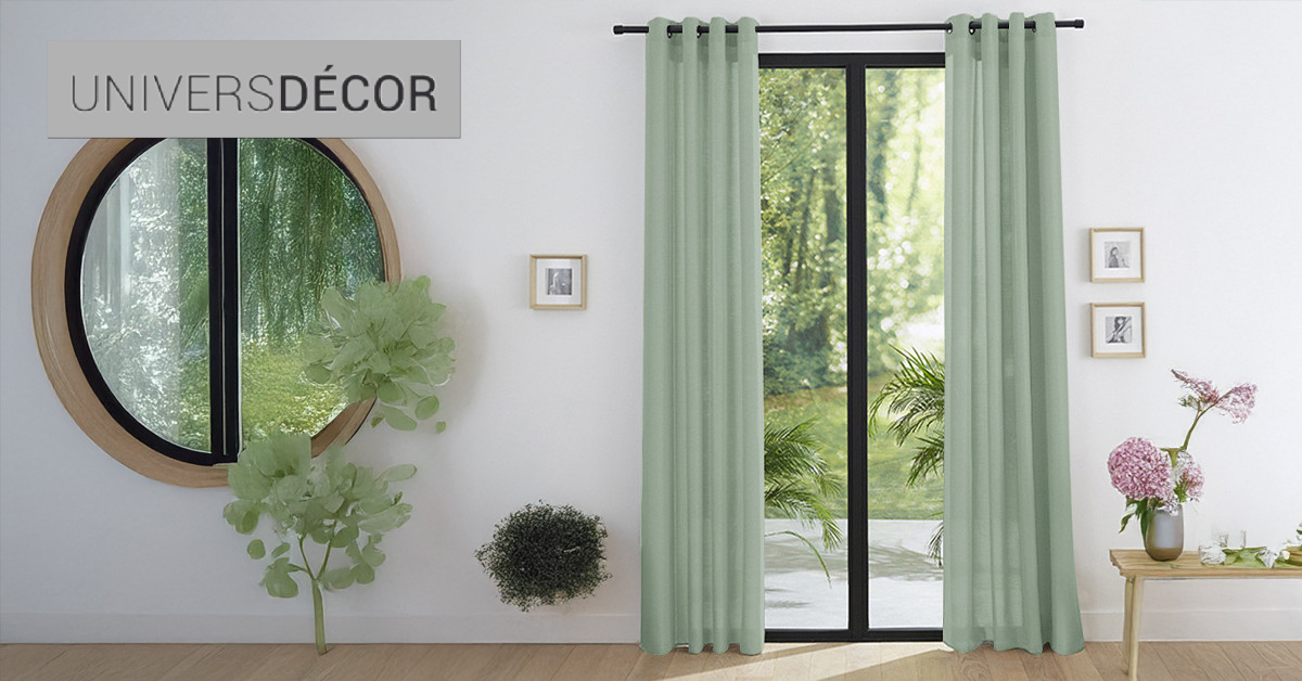 Univers decor - Paire de rideaux effet lin