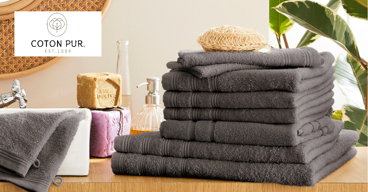 Coton pur : linge de bain