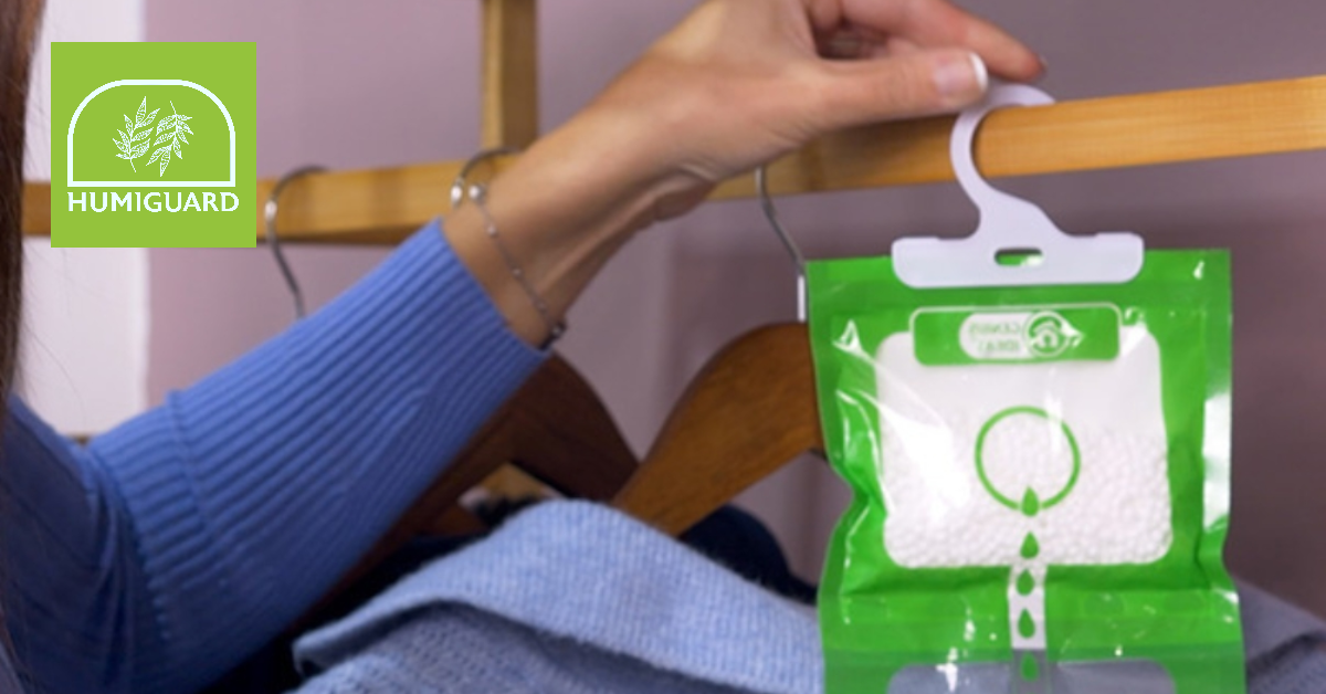 Humiguard - Déshumidificateurs de penderie en sachet à suspendre