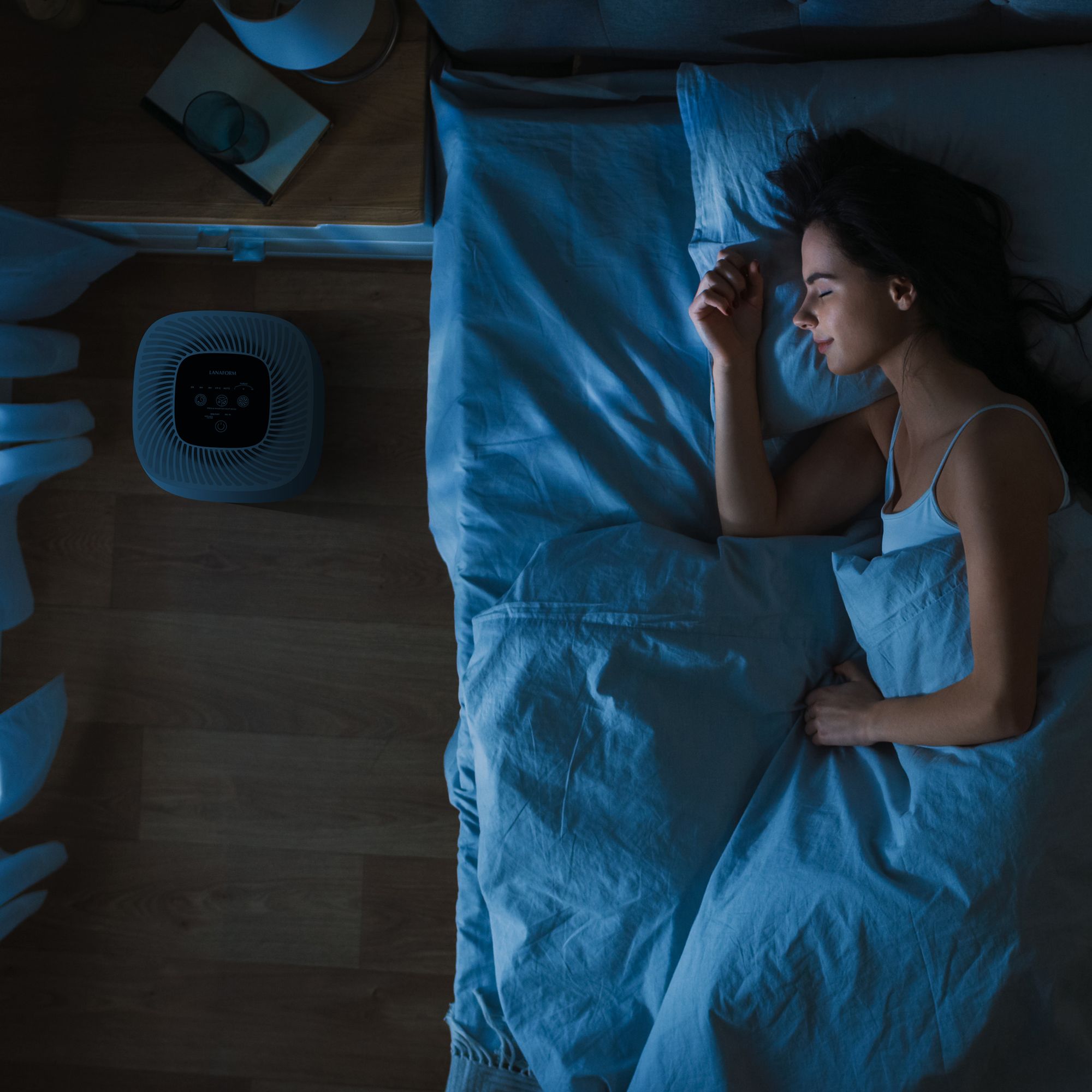 Purificateur d'air connecté avec filtre HEPA et lampe UV - AV99C