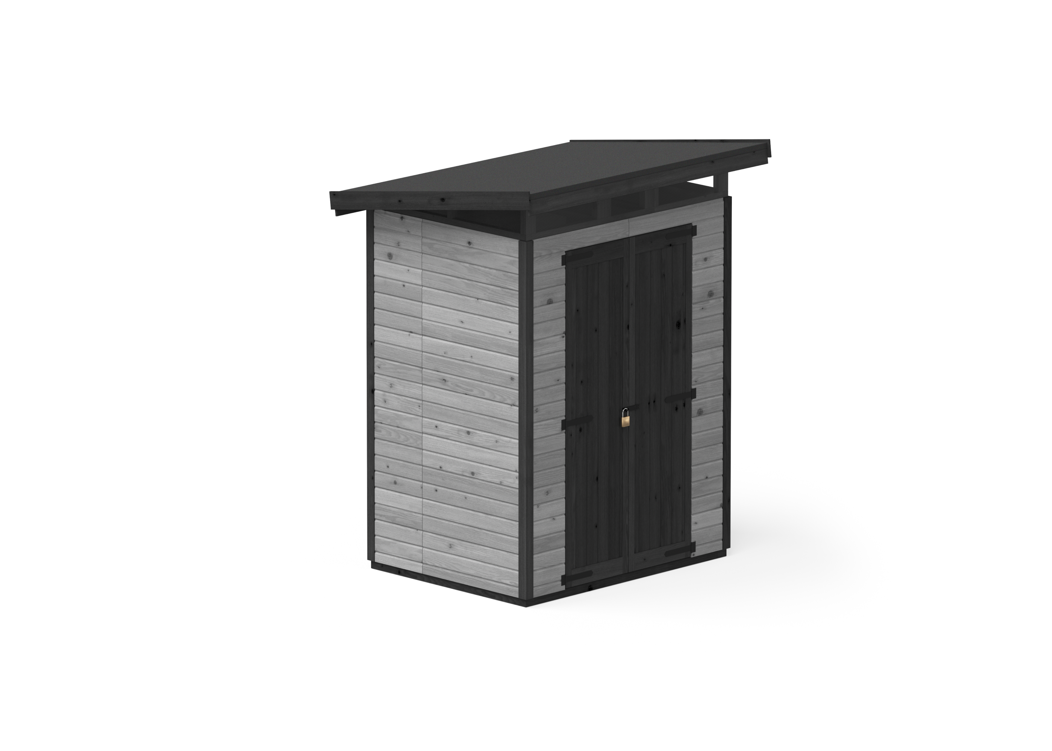 Abri de jardin en bois 163x127 cm Gris
