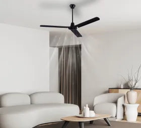 Ventilateur métal noir et lampe - Ferro