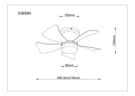 Ventilateur de plafond métal noir mat - Hines