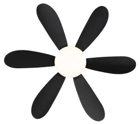 Ventilateur de plafond métal noir mat - Delores