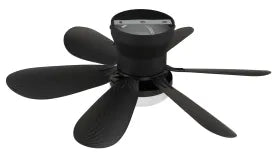 Ventilateur de plafond métal noir mat - Delores
