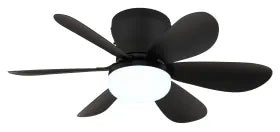 Ventilateur de plafond métal noir mat - Delores