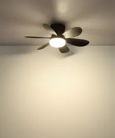 Ventilateur de plafond métal noir mat - Delores