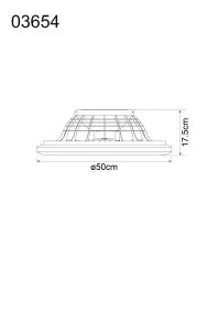 Ventilateur de plafond métal chromé et lampe - Corusso