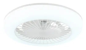 Ventilateur de plafond plastique blanc mat et lampe - Ferrell
