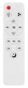 Ventilateur de plafond plastique blanc mat et lampe - Ferrell