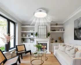 Ventilateur de plafond plastique blanc mat - Carney