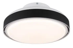 Ventilateur de plafond plastique blanc mat et lampe - Carney