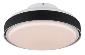 Ventilateur de plafond plastique blanc mat et lampe - Carney