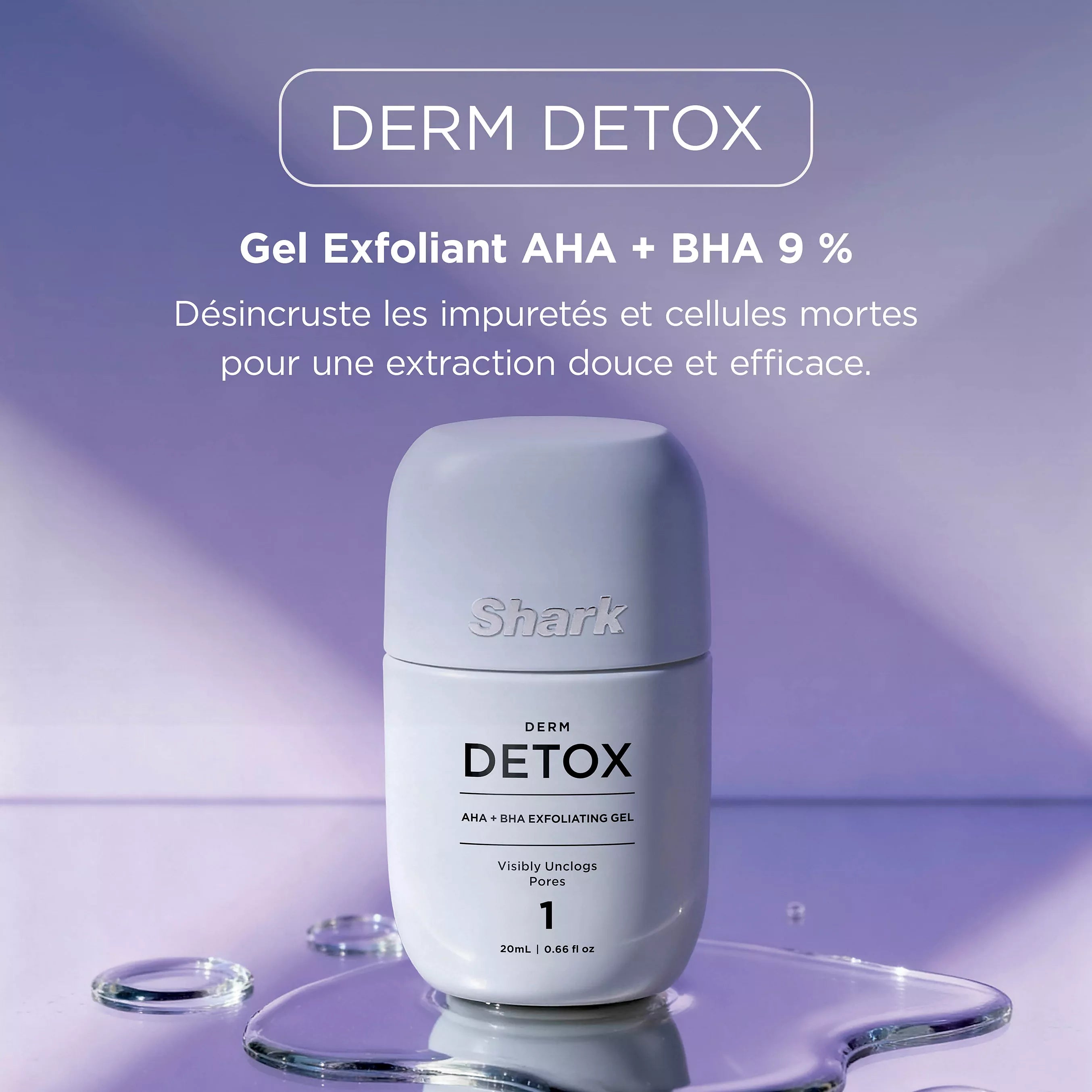 Appareil de soin du visage hydrofacial à domicile Shark FacialPro Glow + DePuffi – Bleu Spa