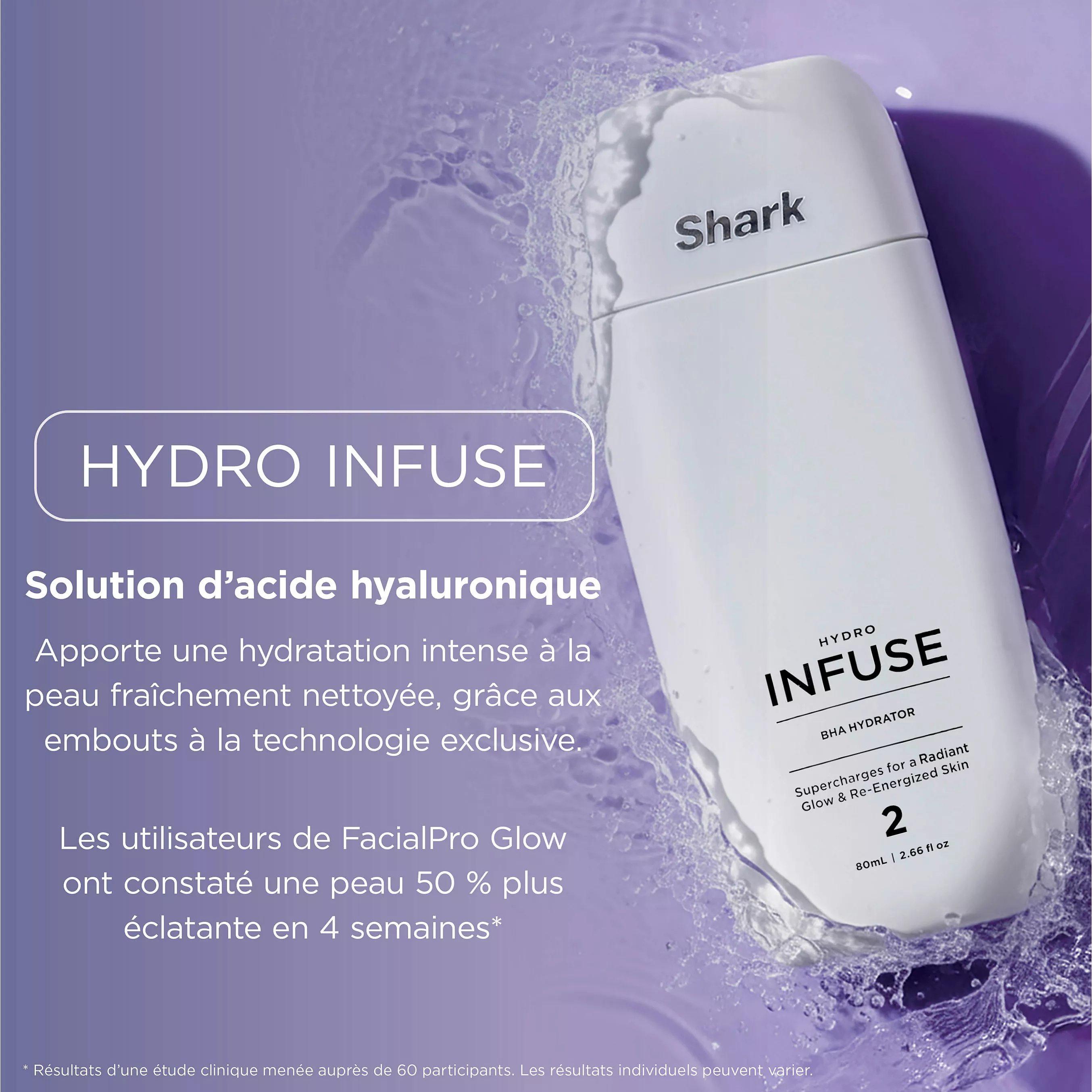 Appareil de soin du visage hydrofacial à domicile Shark FacialPro Glow + DePuffi – Bleu Spa