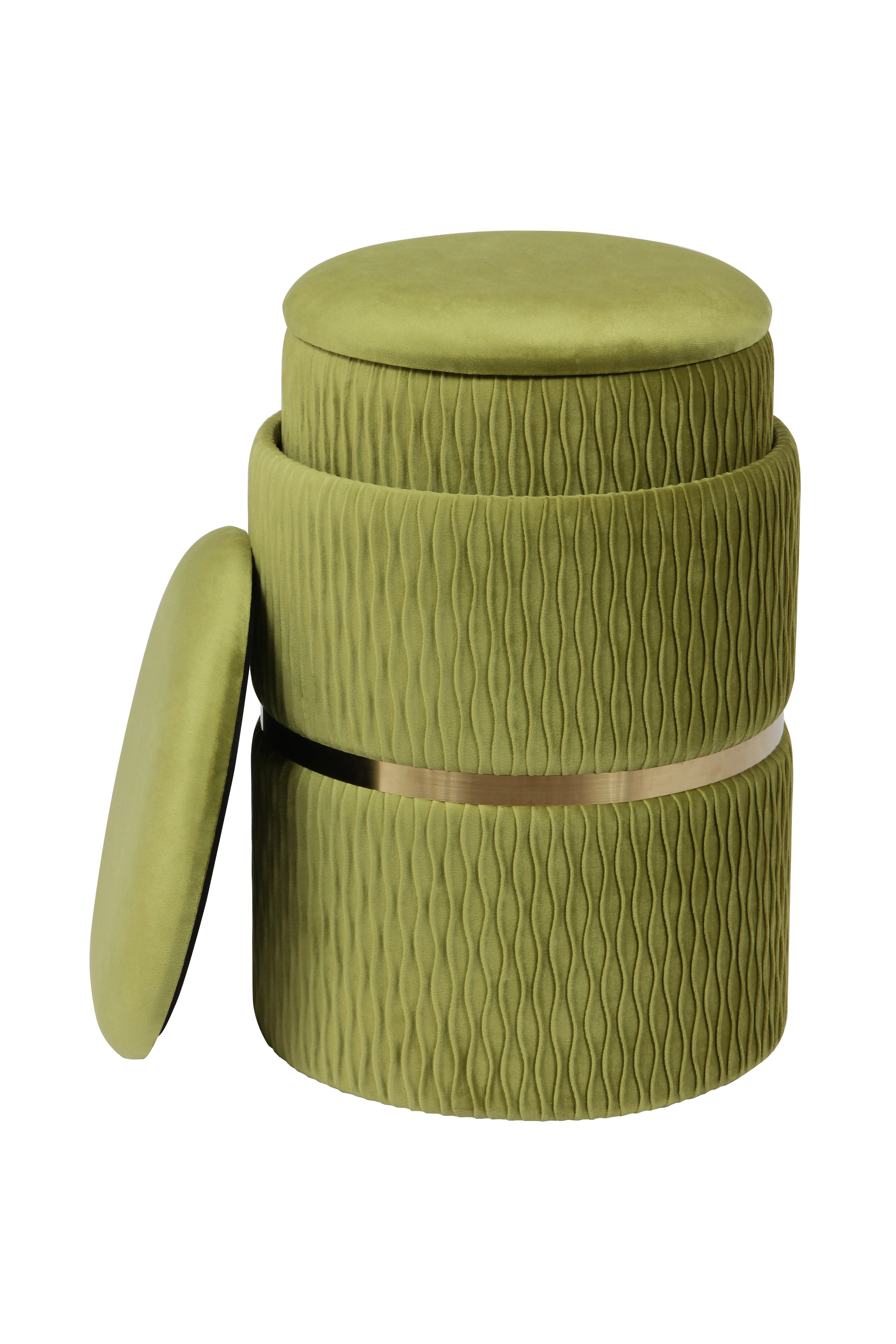 Lot de 2 tabourets vert pistache - Zora