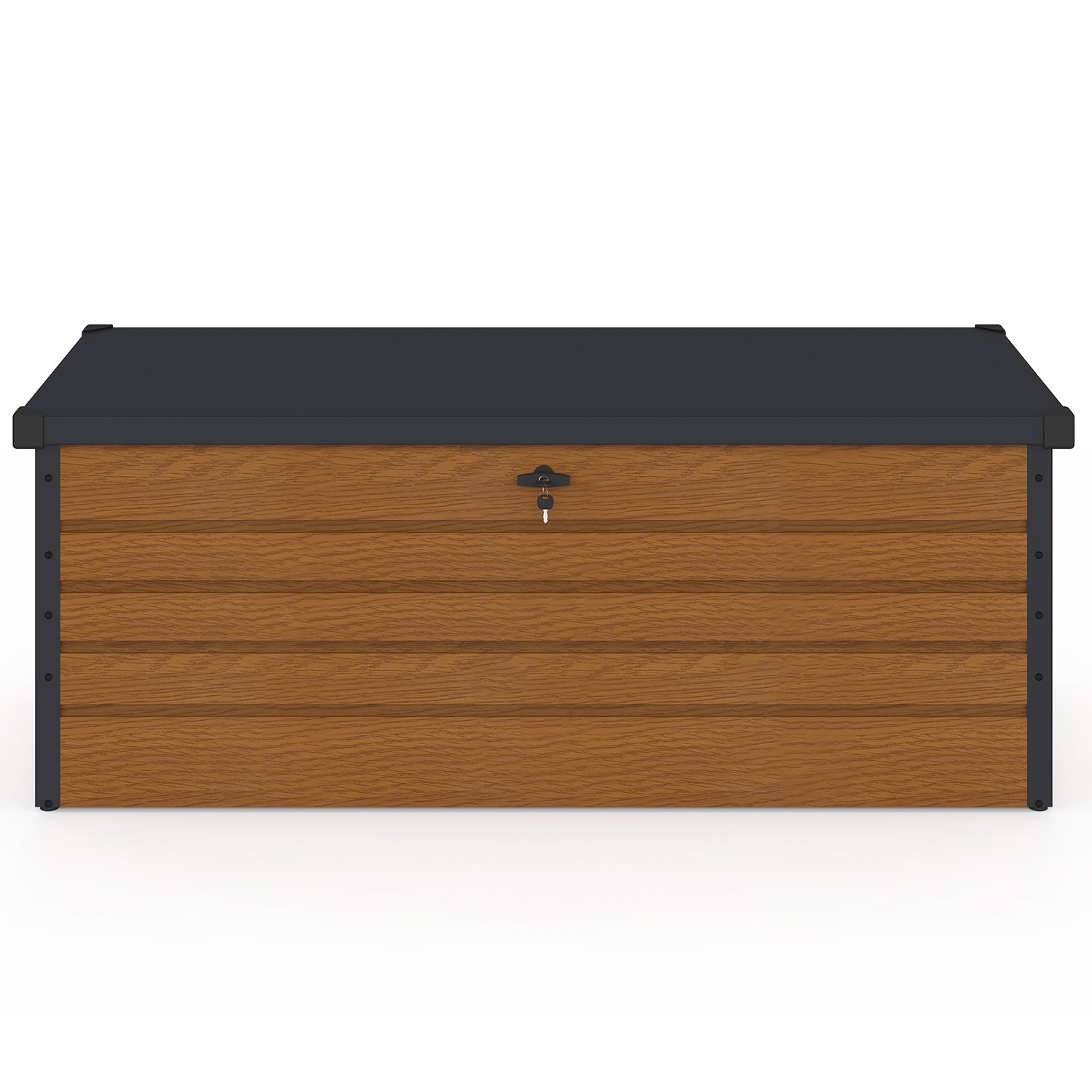 Coffre de jardin métal effet bois 600L