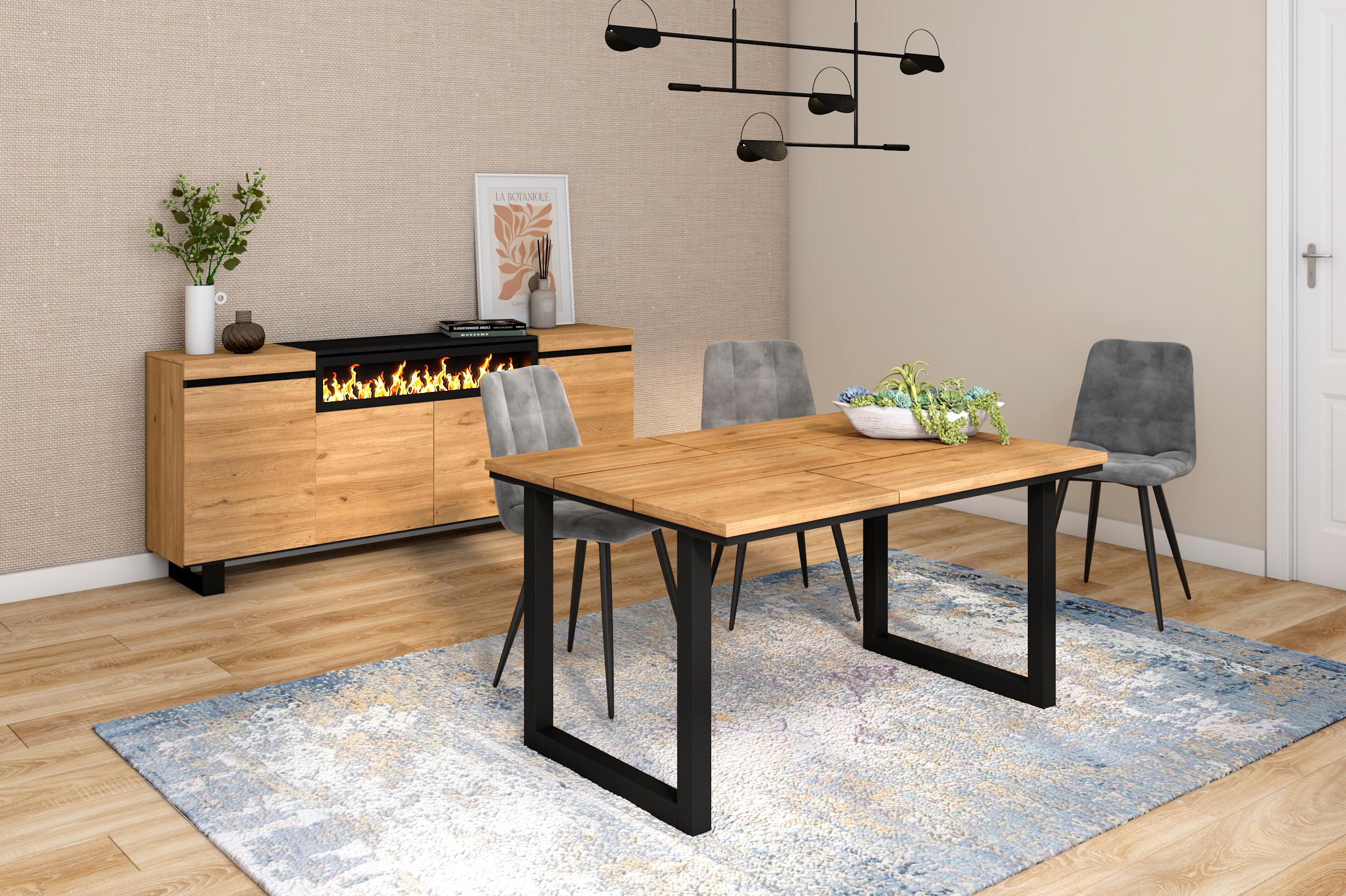 Table à manger, 6 personnes, 140 cm