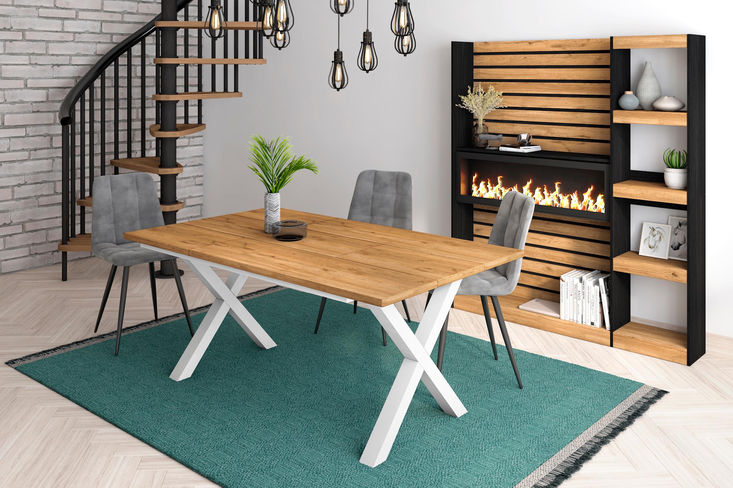 Table à manger, 8 personnes, 170 cm