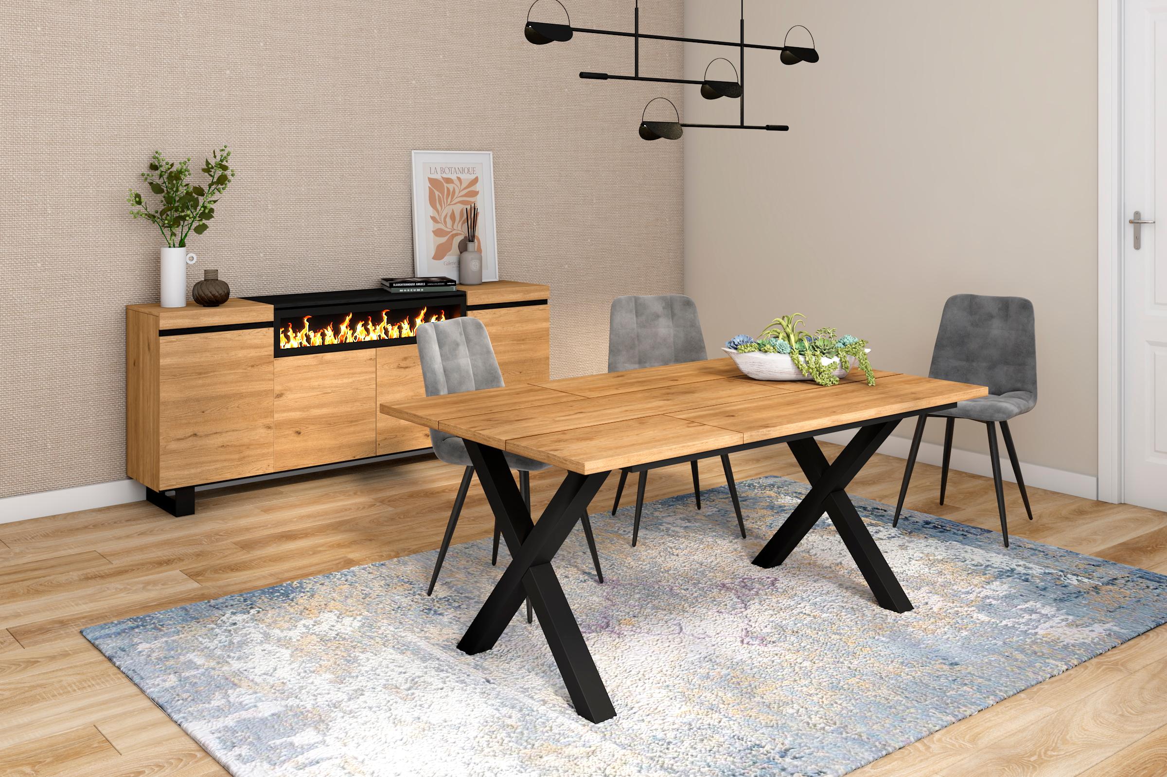 Table à manger, 8 personnes, 170 cm