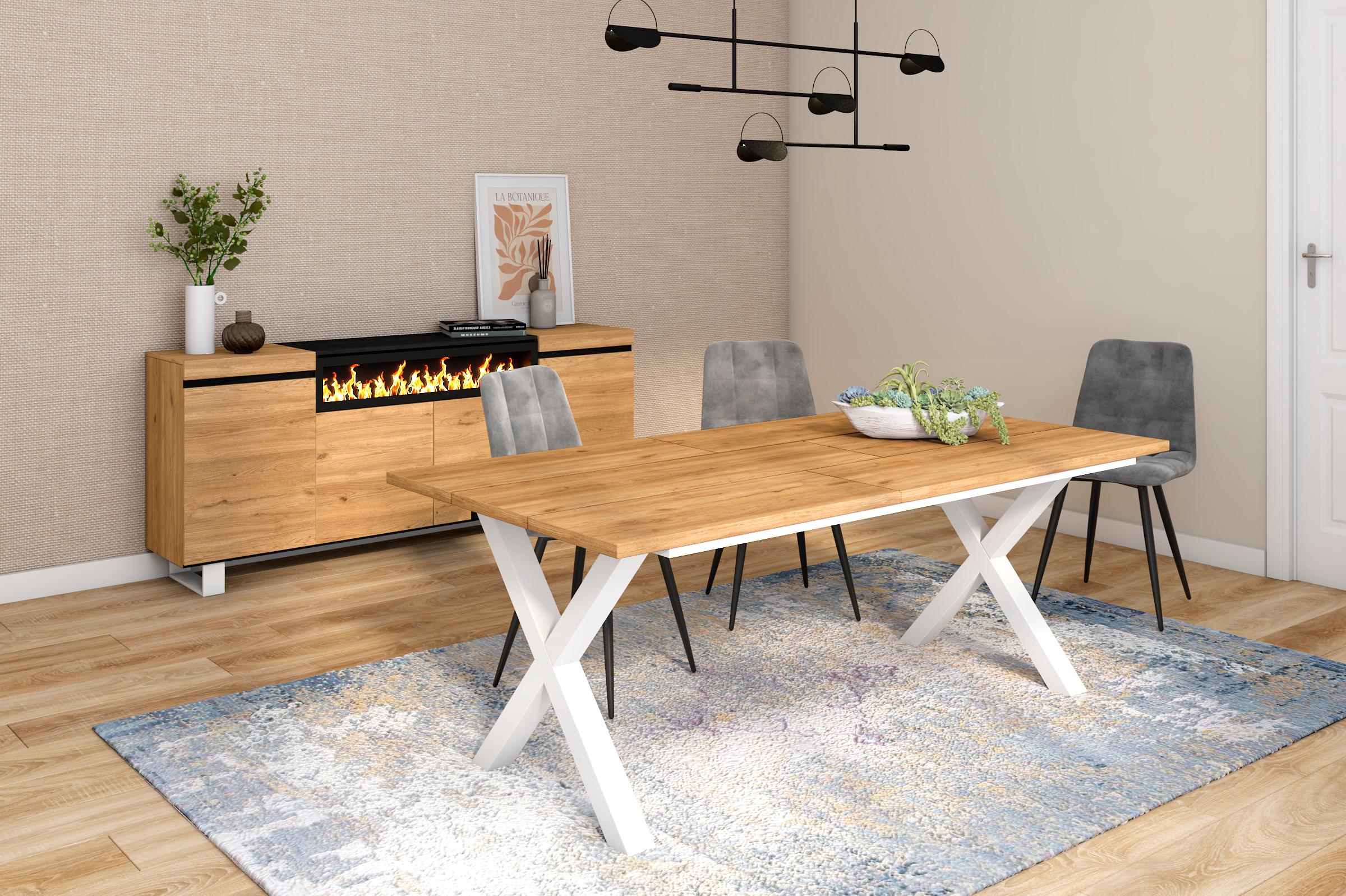 Table à manger, 10 personnes, 200 cm