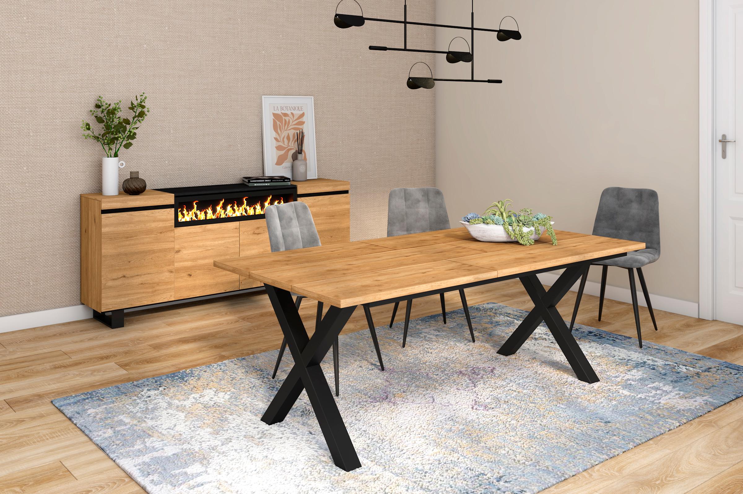 Table à manger, 10 personnes, 200 cm