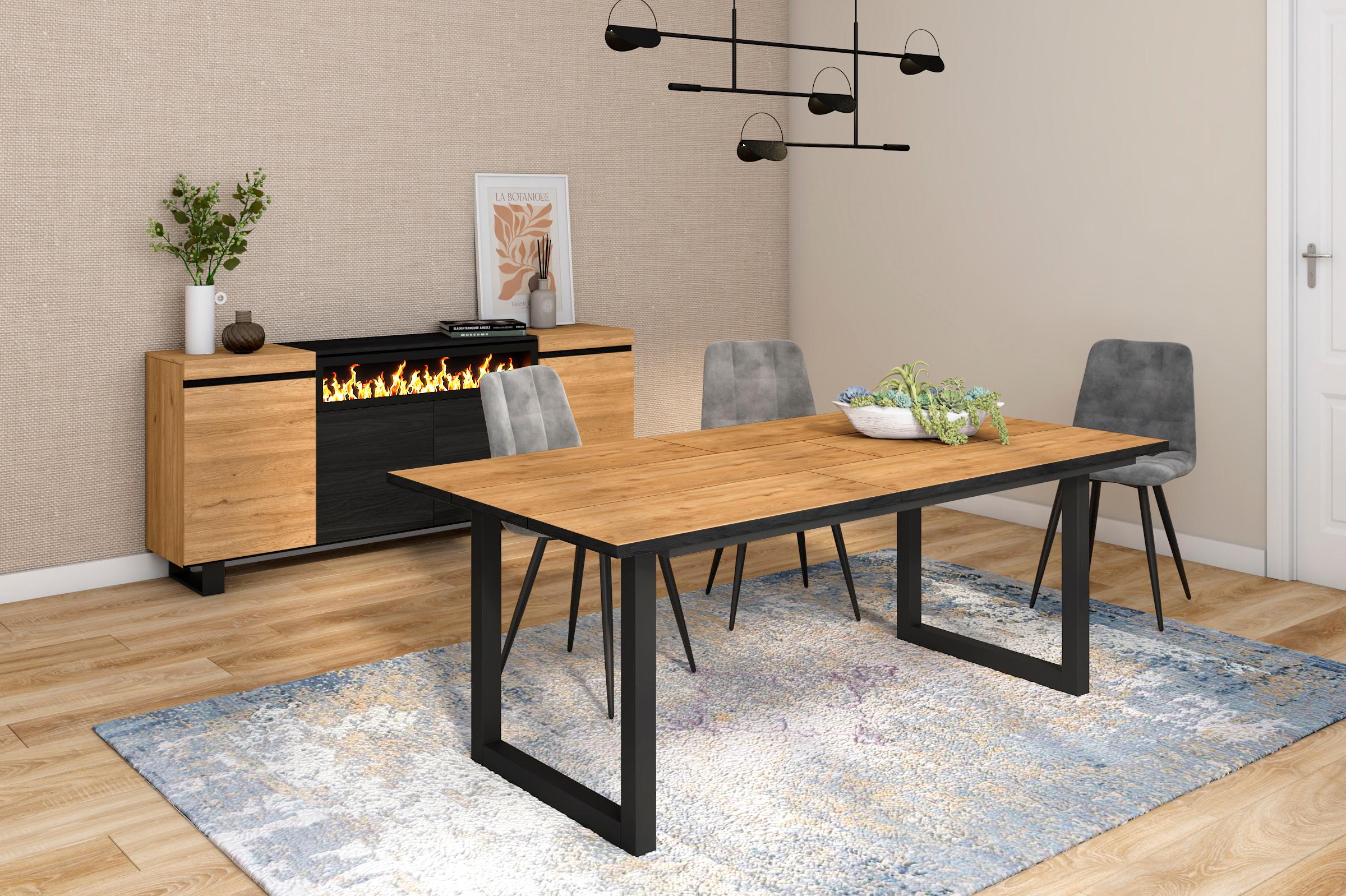 Table à manger 10 personnes, 194 cm