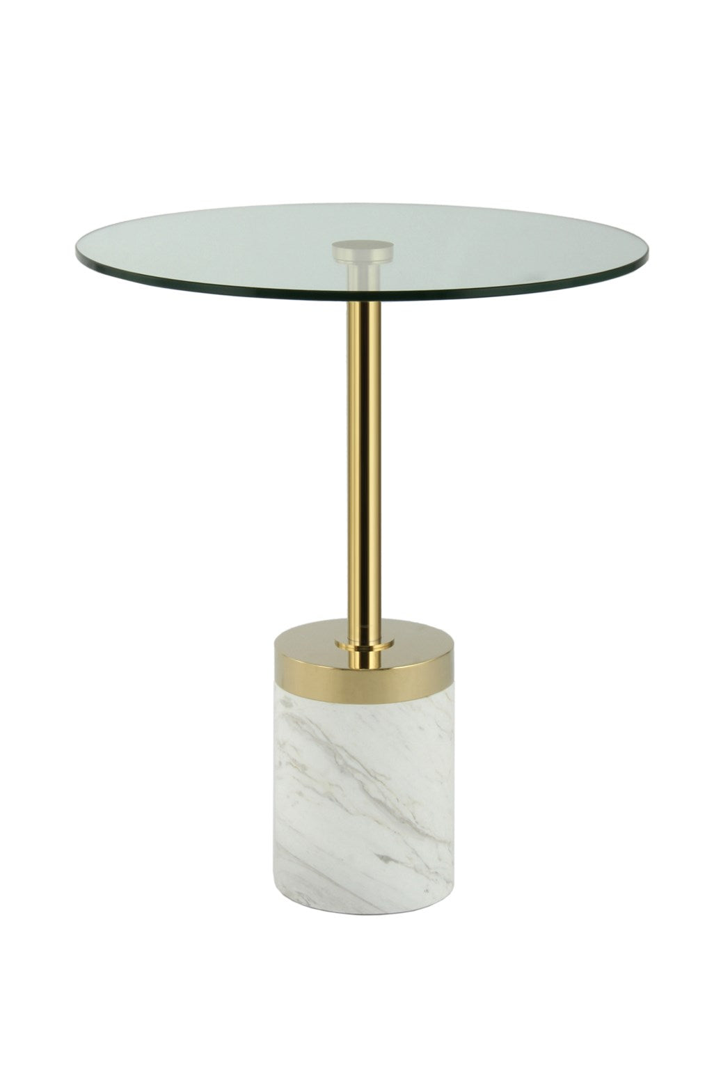 Table d'appoint or blanc - Lana
