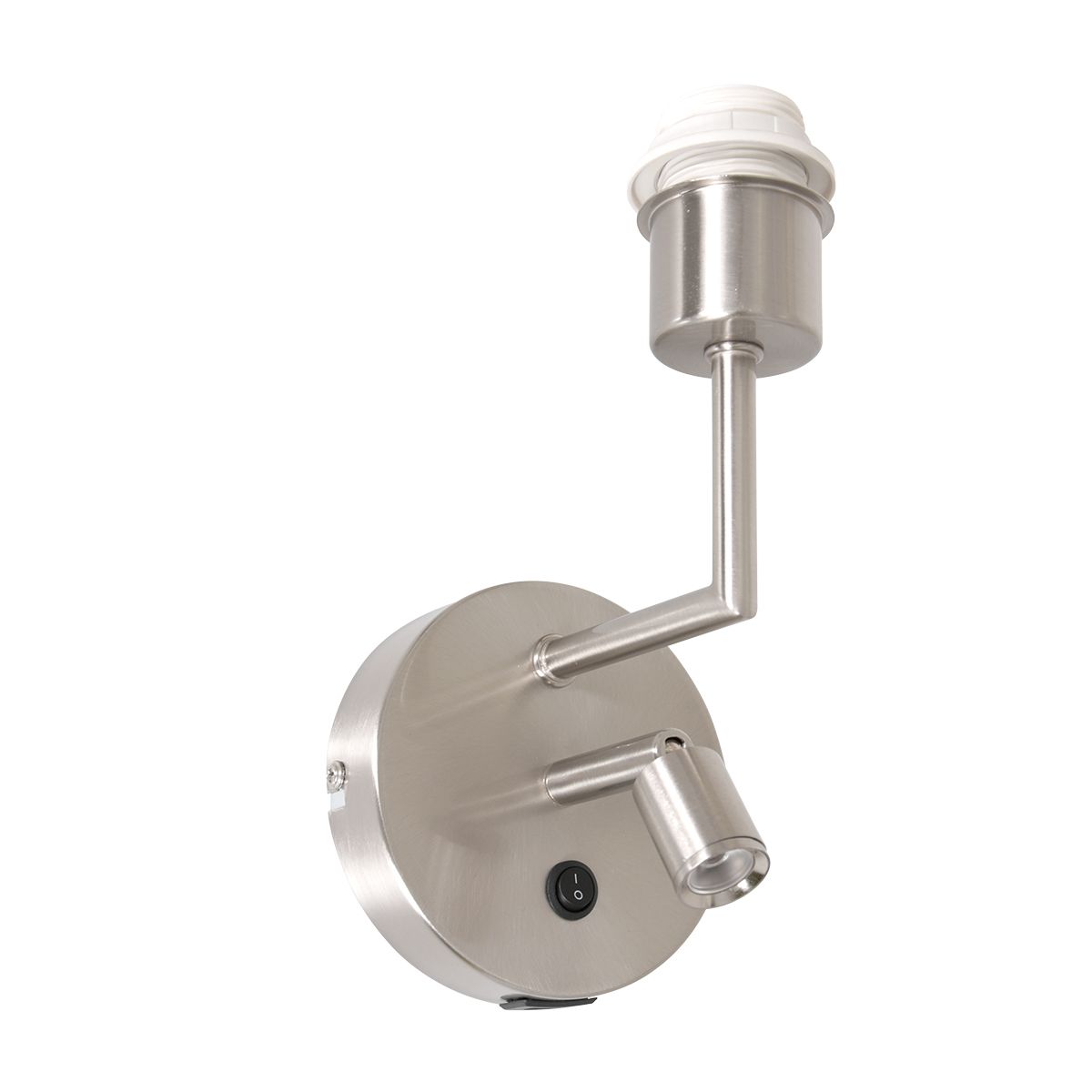 Lampe applique murale acier & blanche - Noor