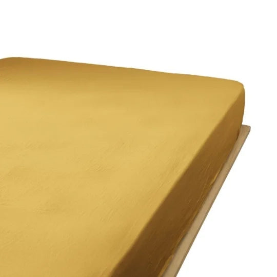 Drap housse en Gaze de coton Safran