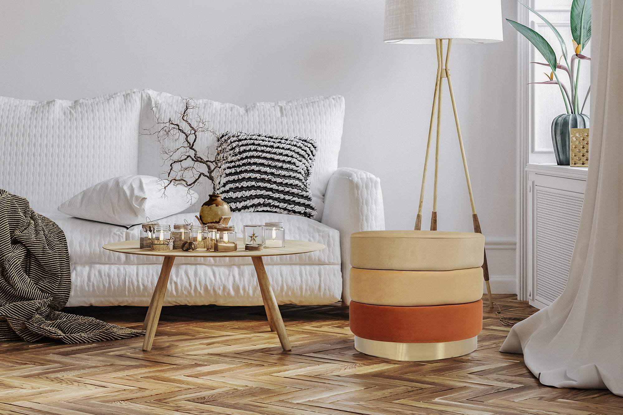 Tabouret orange - Mathilde