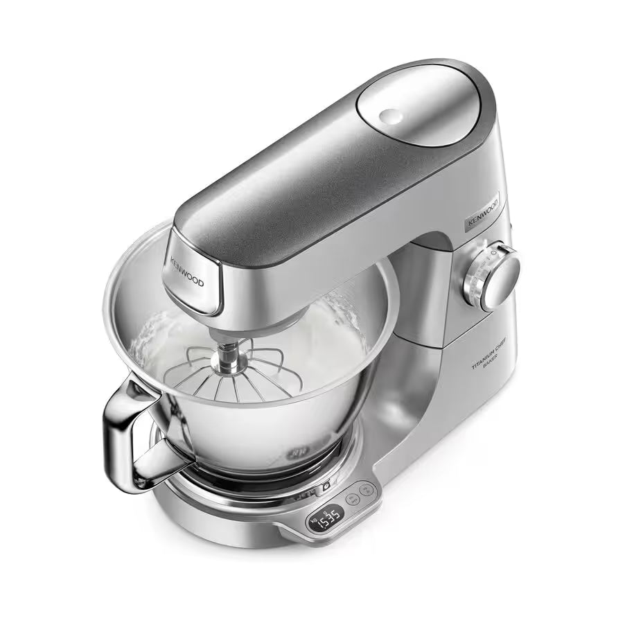 Robot pâtissier Titanium Chef baker - argenté - 3.5 et 5 L avec poignet - 1200 W