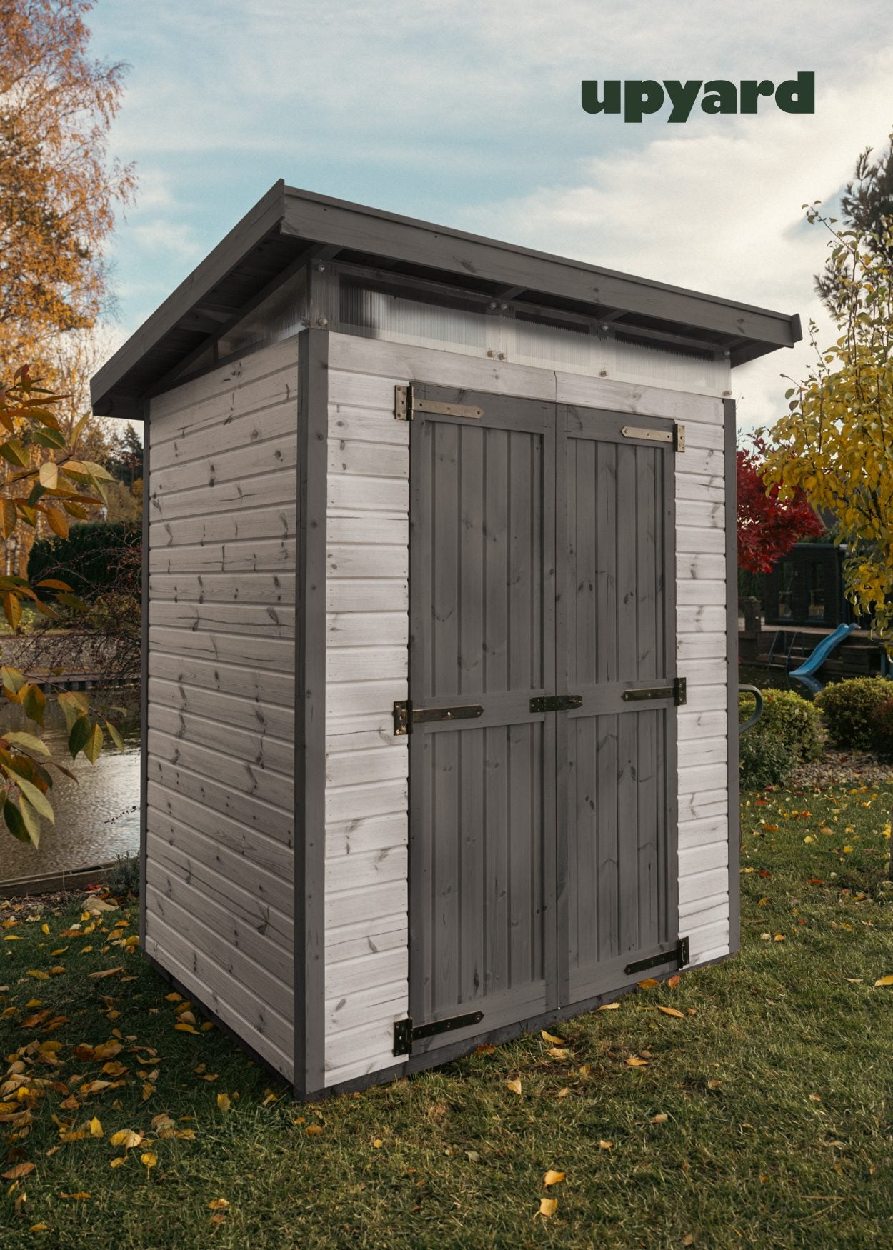 Abri de jardin en bois 163x127 cm Gris