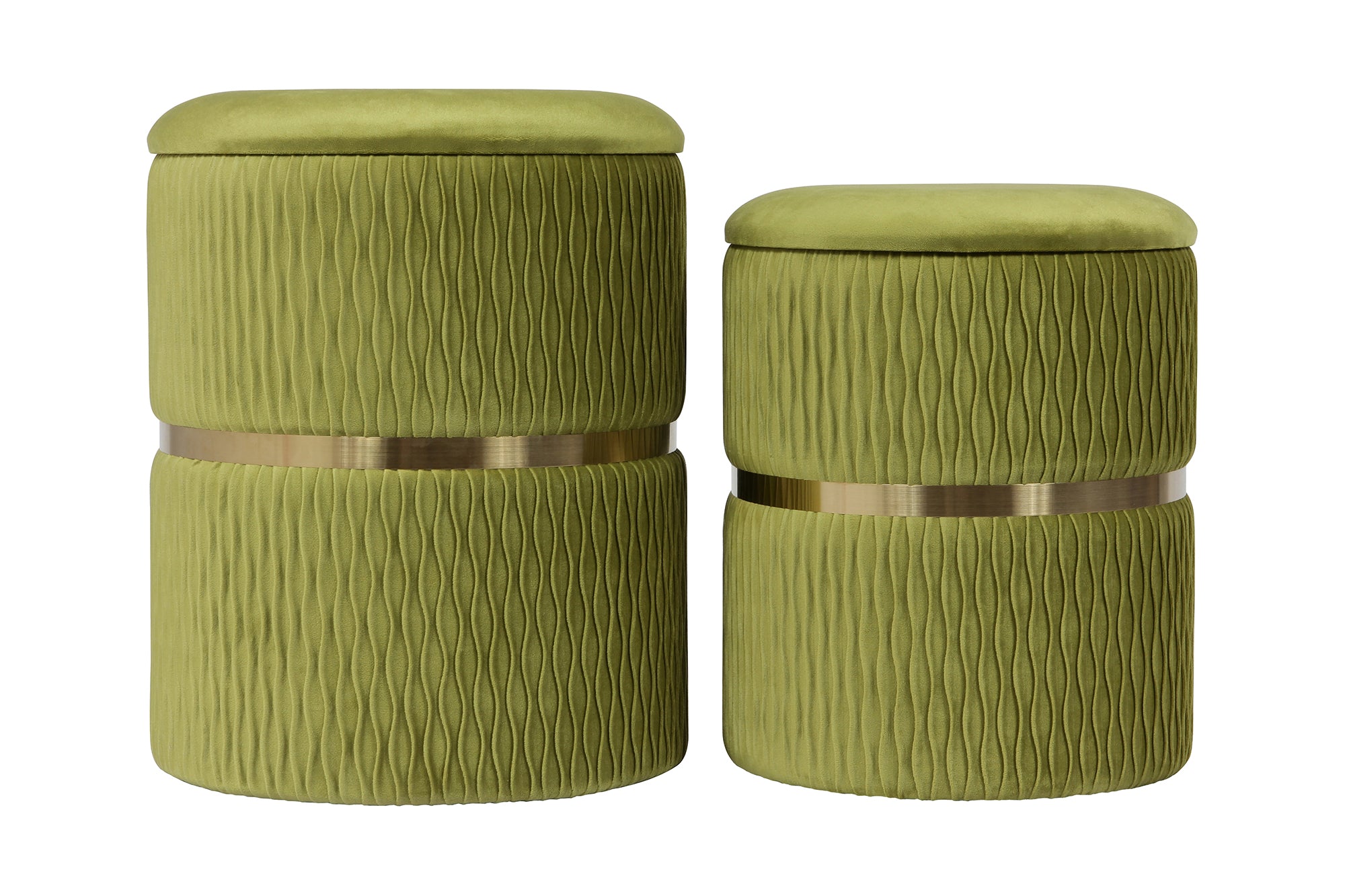 Lot de 2 tabourets vert pistache - Zora