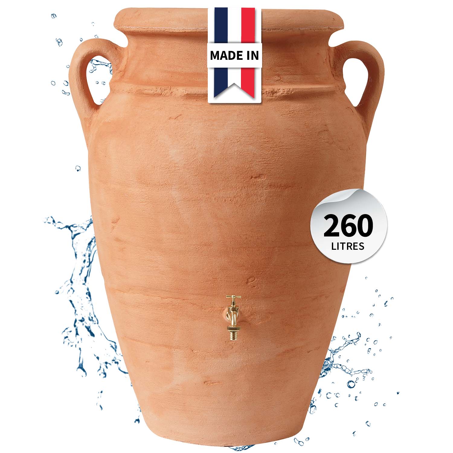 Réservoir Antik Amphore murale 260 L, terracotta