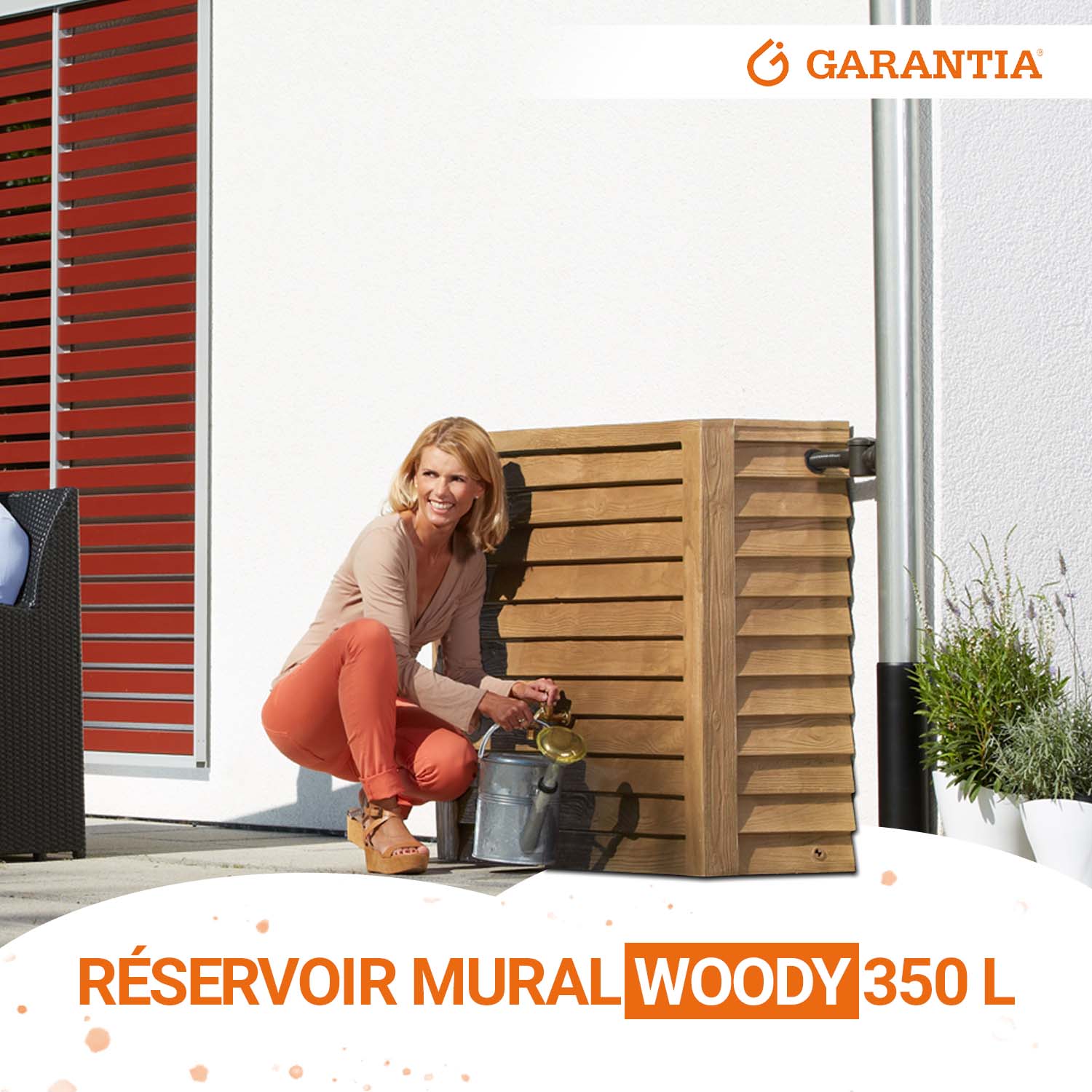 Réservoir mural Woody 350 L, bois clair