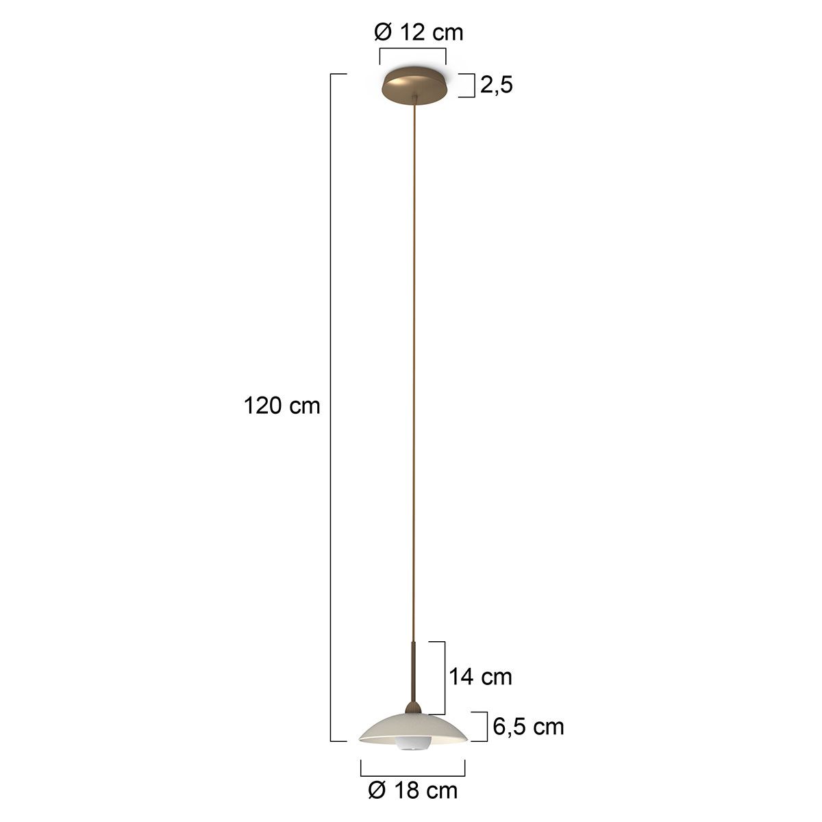 Lampe suspension bronze - Sovereign