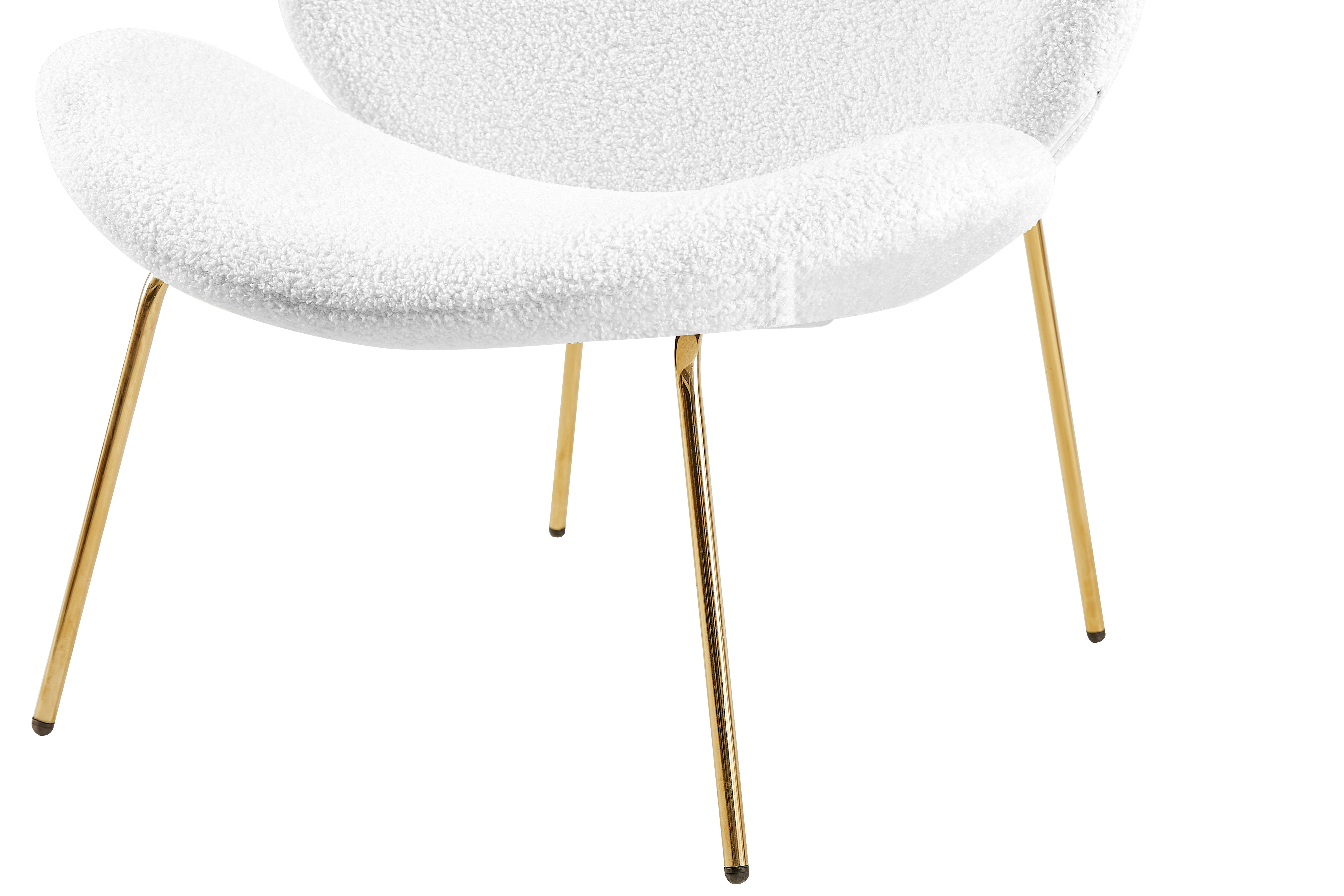Lot de 2 chaises blanc et or - Jaden