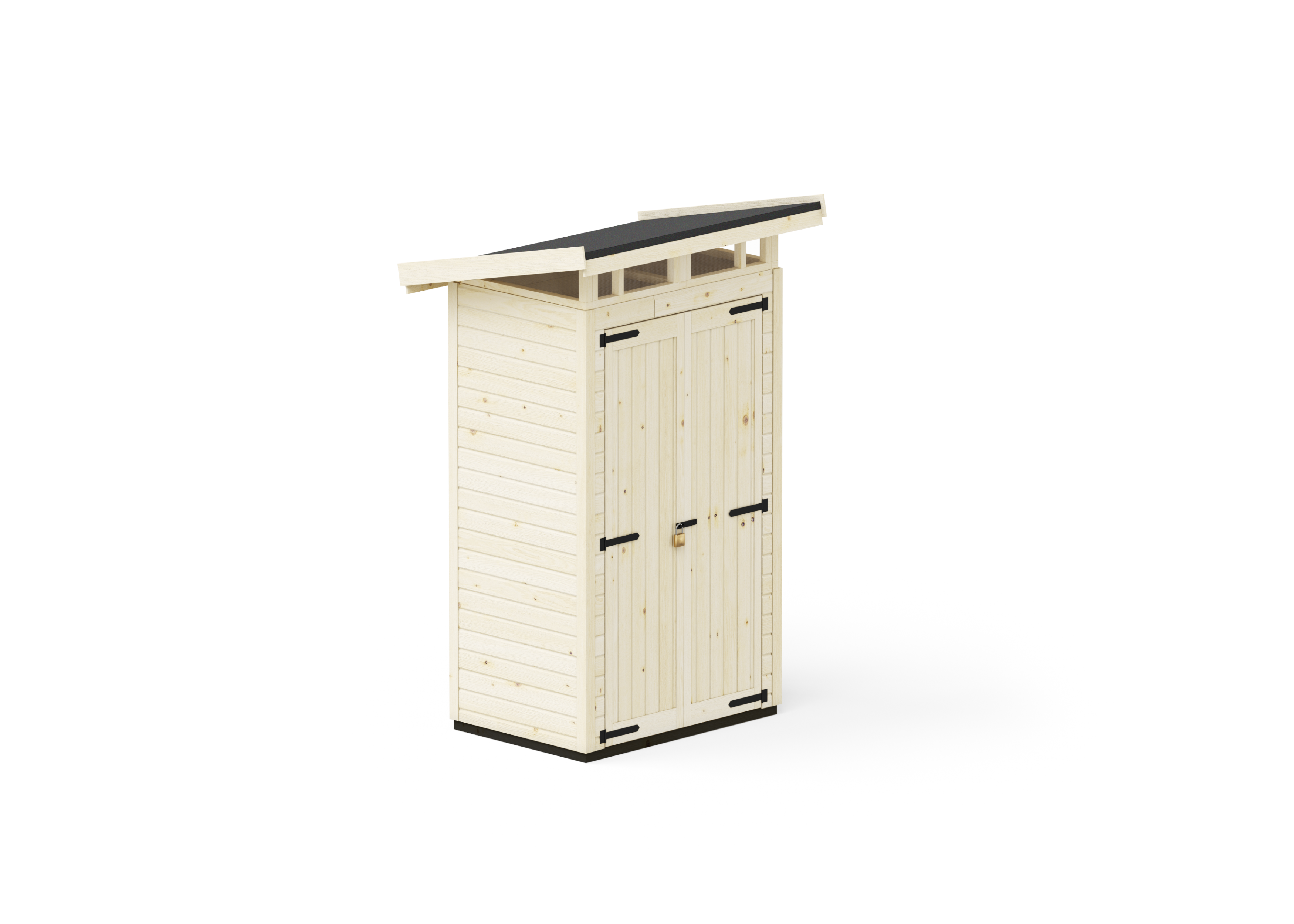 Abri de jardin en bois 127x87 cm Naturel