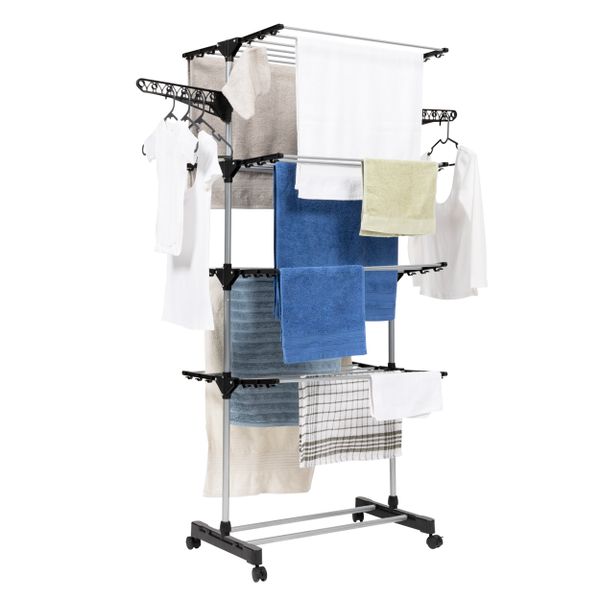 Séchoir Néo noir 4 niveaux - 24m d'étendage