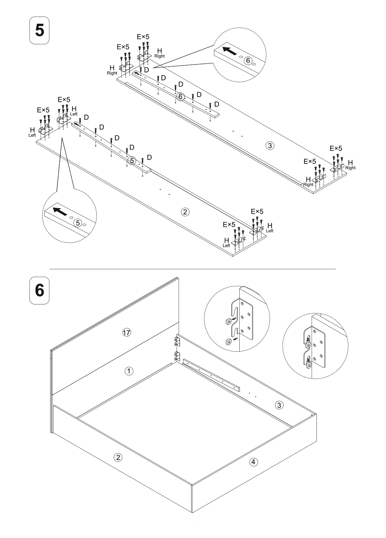 Lit coffre Sicilia avec sommier et tête de lit effet bois 160x200cm