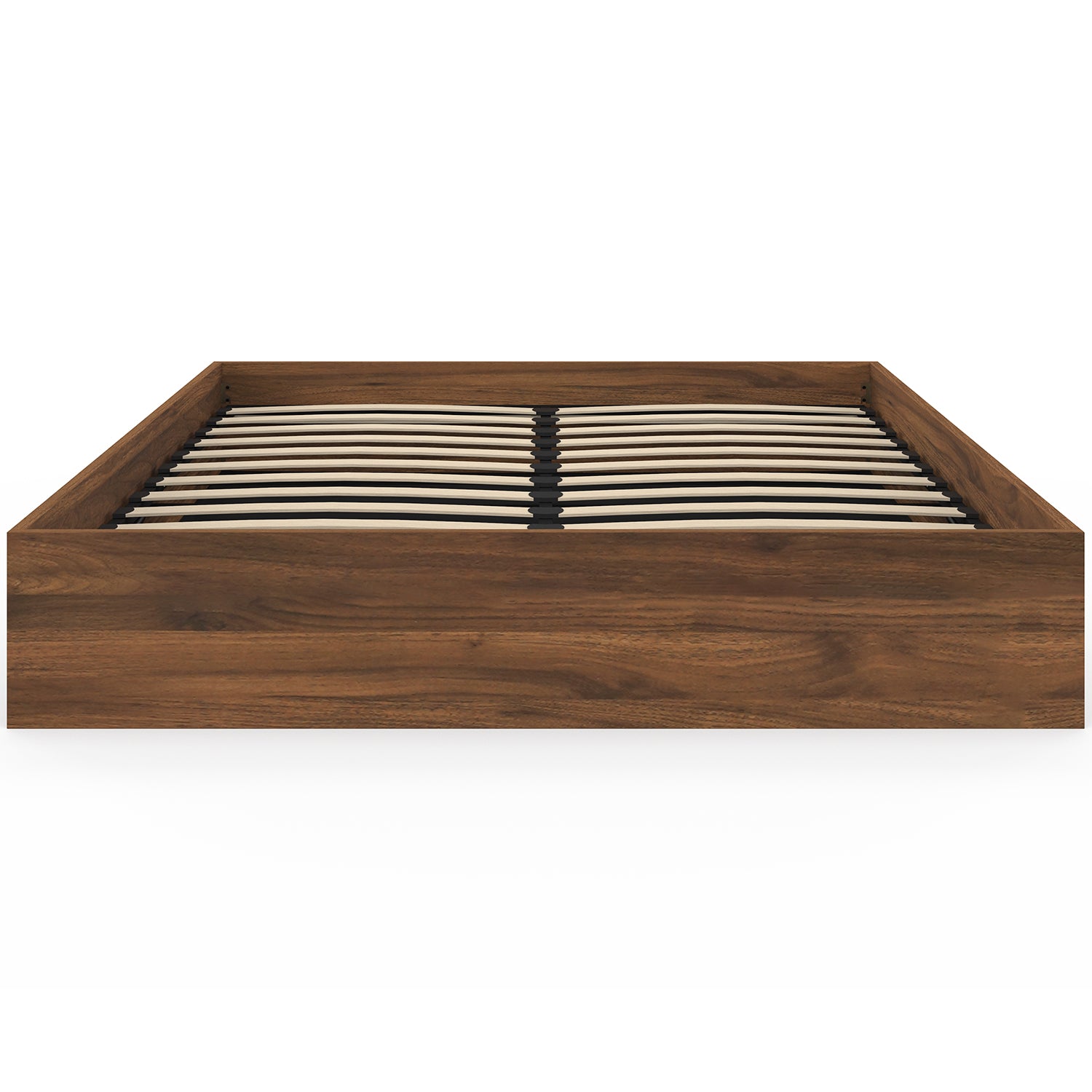 Lit coffre Malta 160x200cm effet bois noyer
