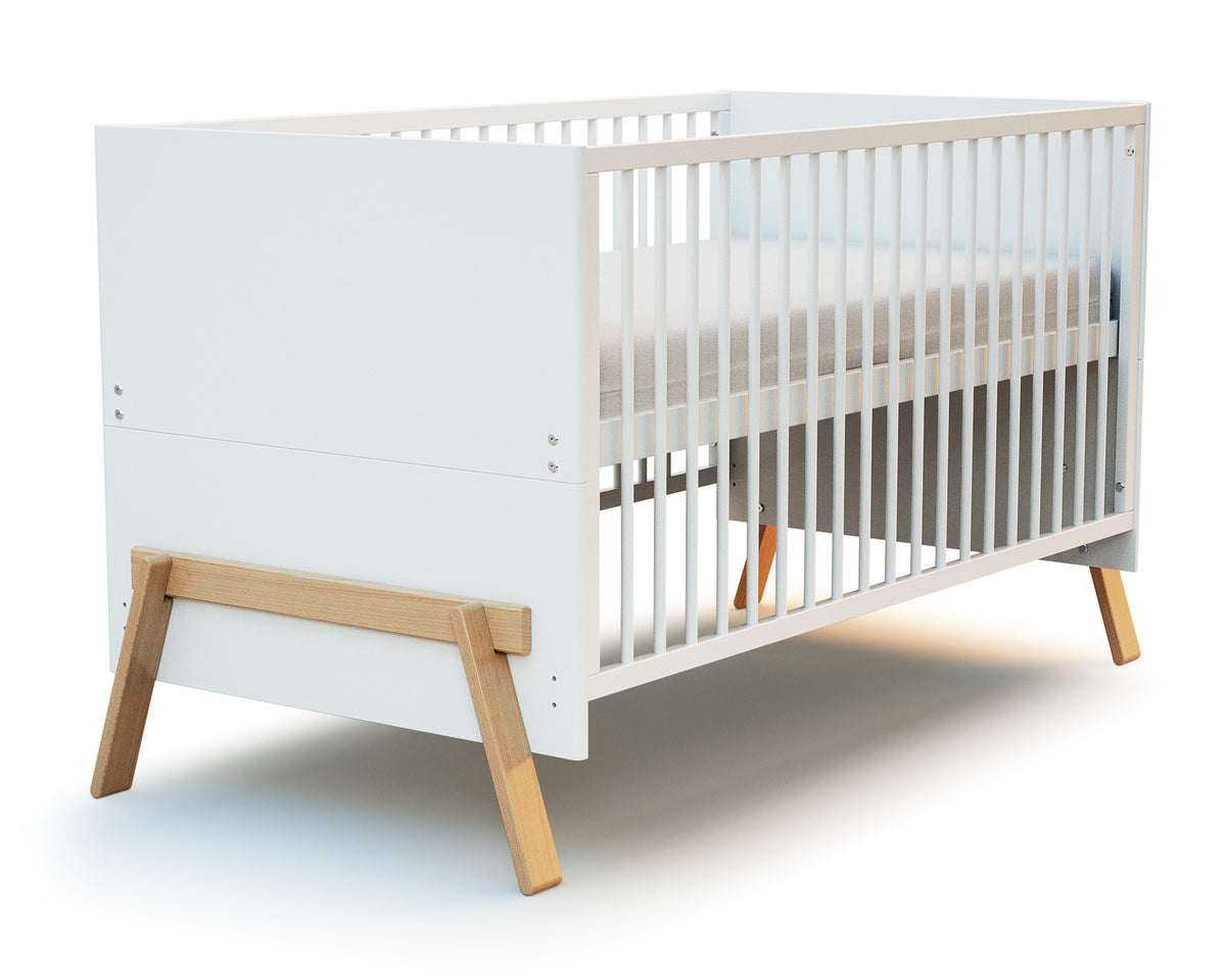 Grand Duo Lit et commode à Langer 3 Tiroirs En Bois Canaille