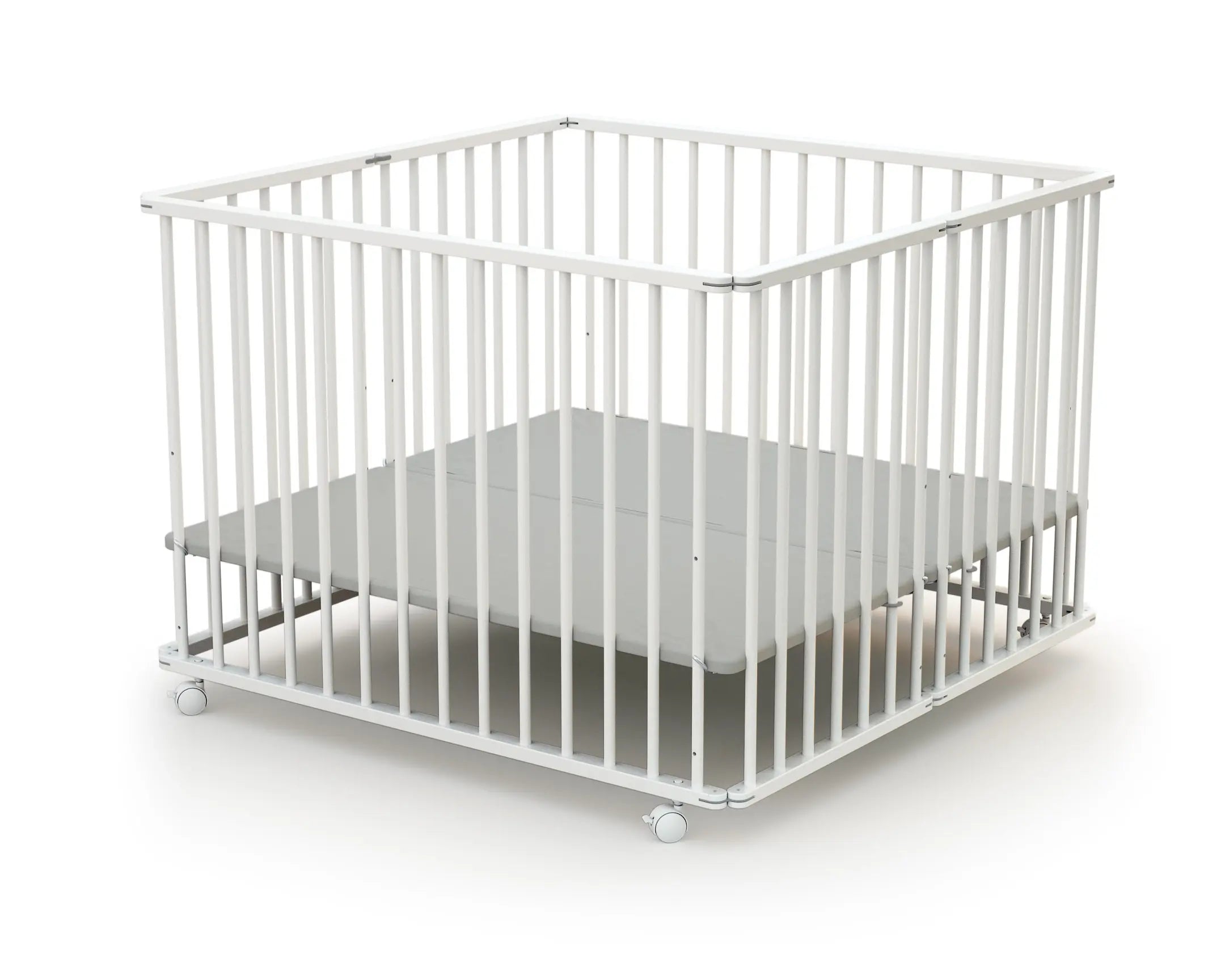 Parc bébé pliant en bois Blanc 100 x 70 cm