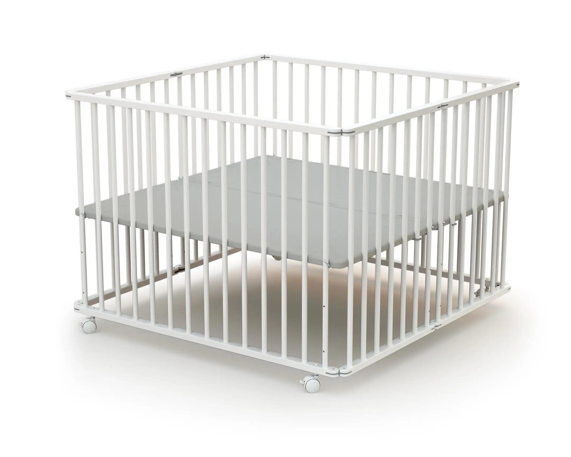 Parc bébé pliant en bois Blanc 100 x 70 cm