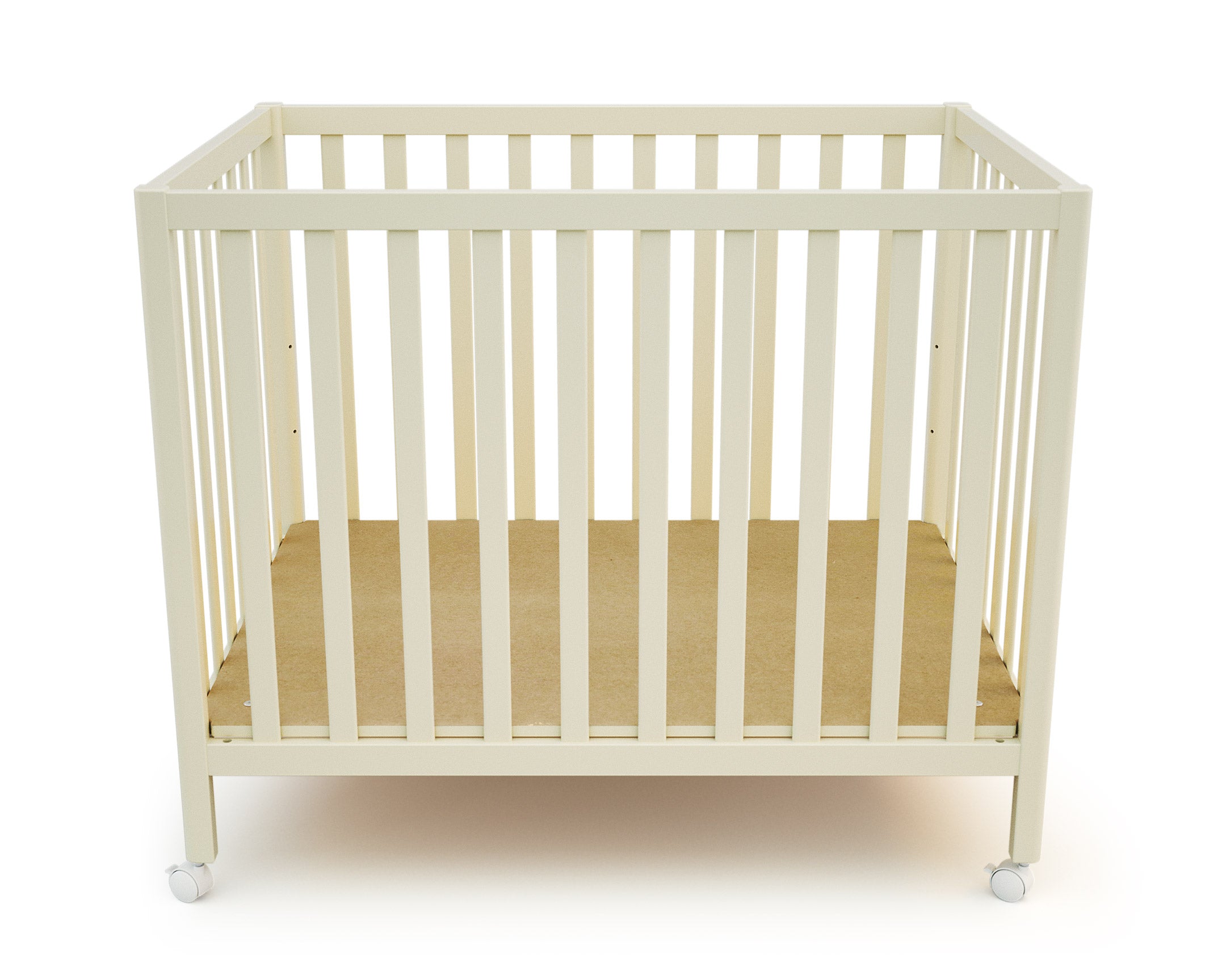 Parc bébé rectangulaire en bois FARA - Blanc Perle