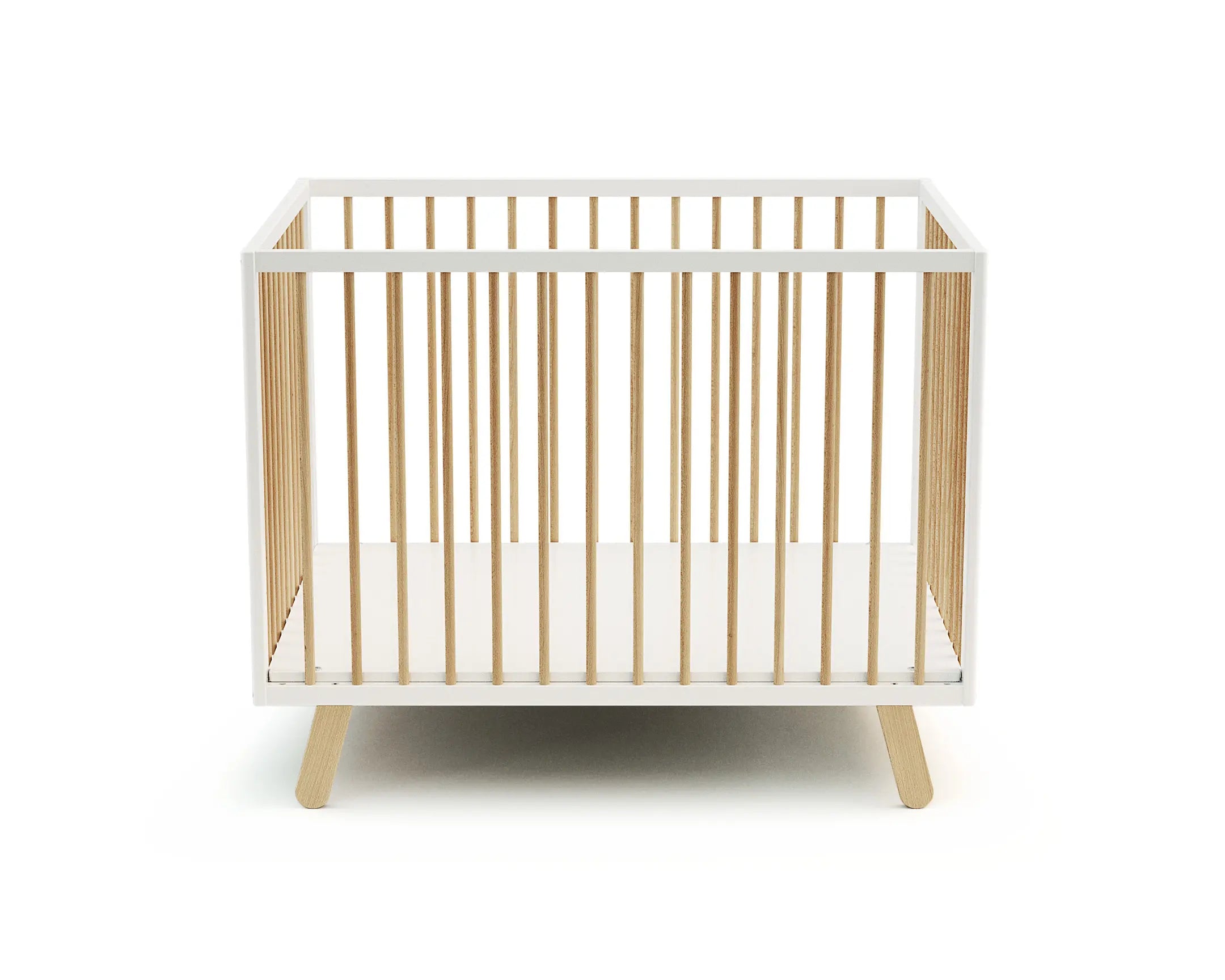 Parc bébé en bois PIRATE Blanc et Hêtre Verni 80 x 100 cm