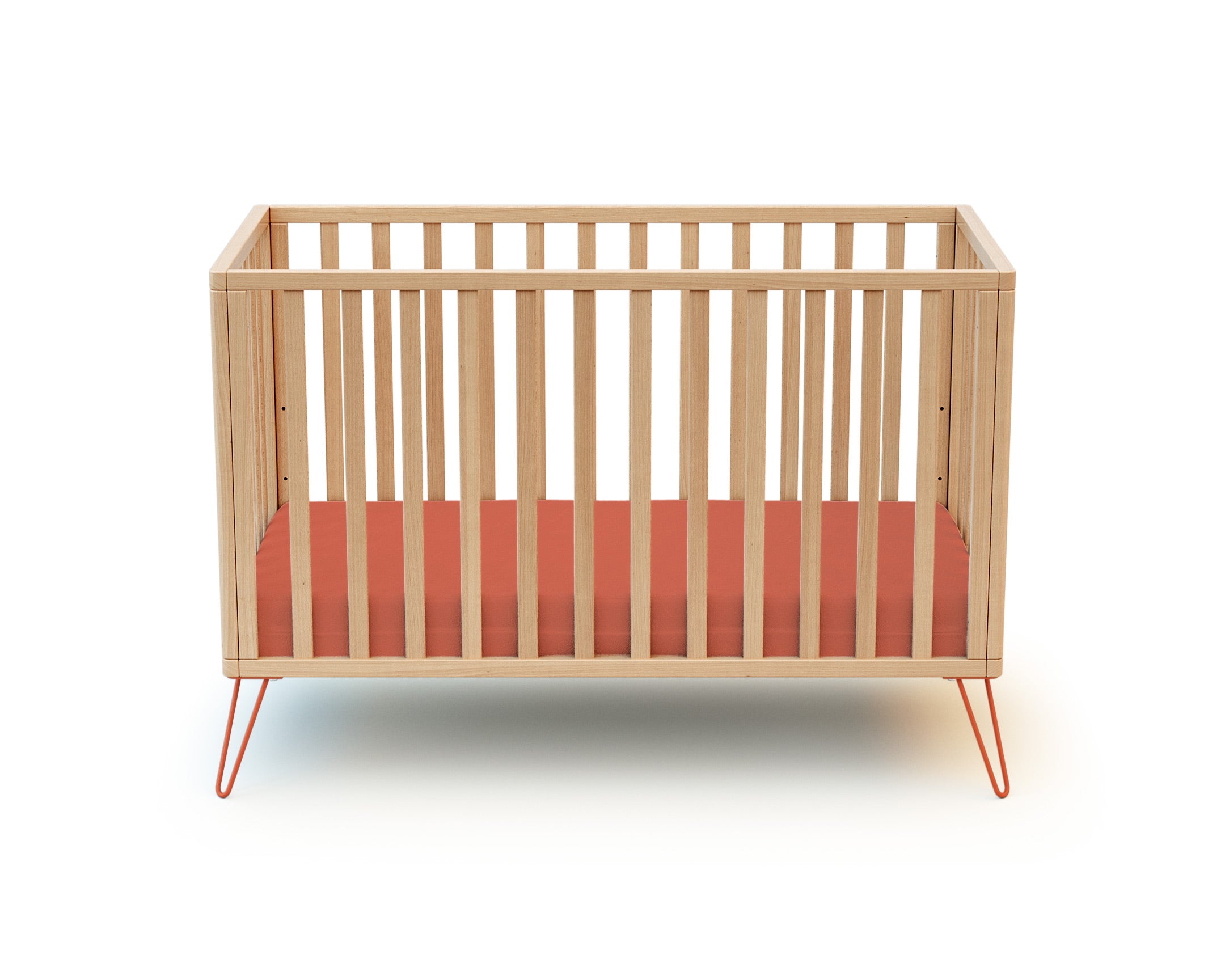 Lit bébé en bois ONLY Terracotta 60 x 120 cm