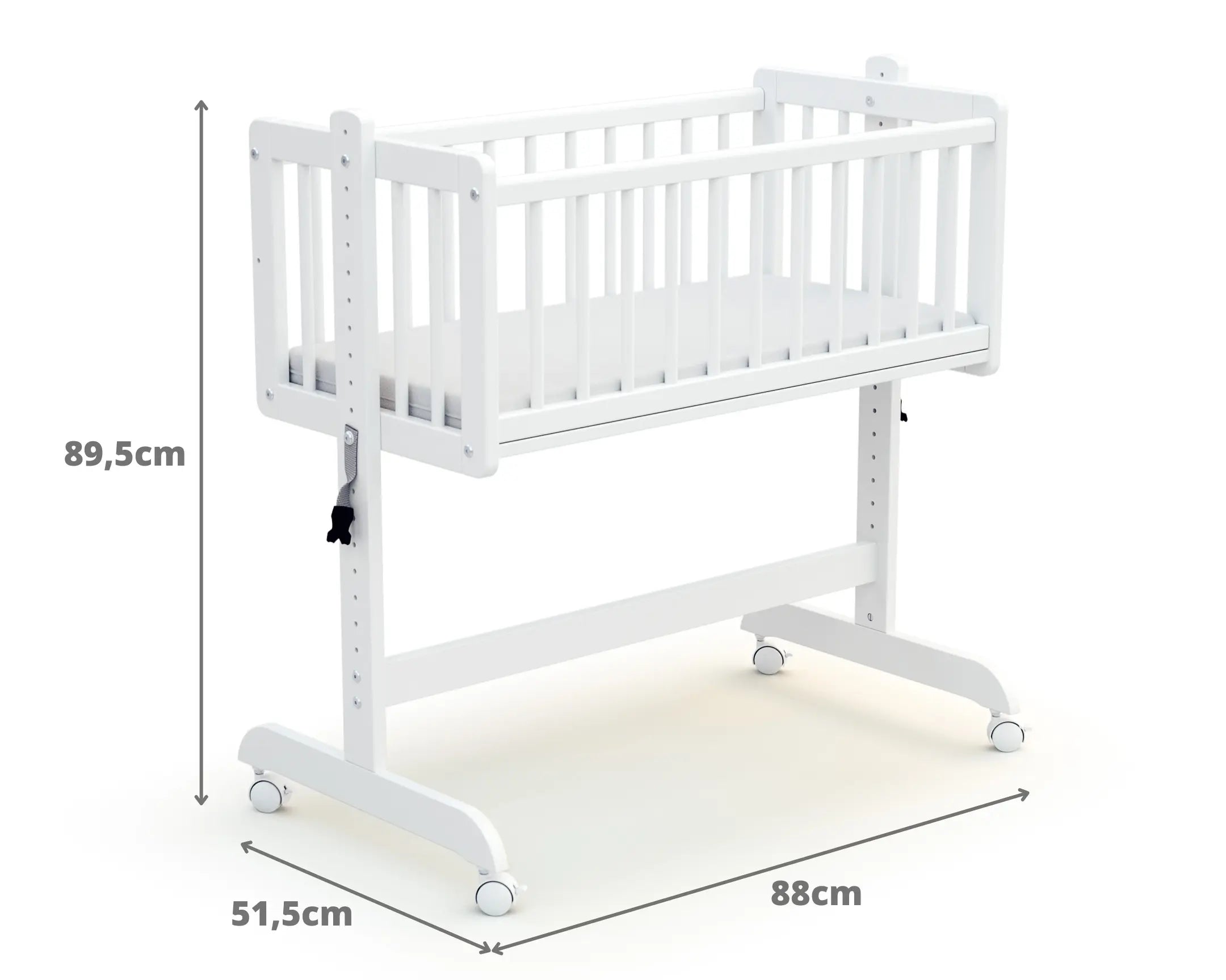 Berceau cododo évolutif en bois ESSENTIEL Blanc 40 x 80 cm